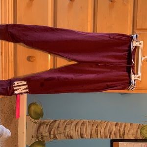 Victoria’s Secret sweat pants. Burgundy